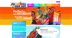 Desktop Screenshot of jumpingforjoyinflatables.com