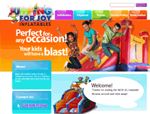 Tablet Screenshot of jumpingforjoyinflatables.com
